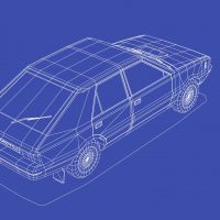 Siadka 3D samochodu Polonez 'Borewicz'